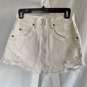 CARMAR White Denim Skirt